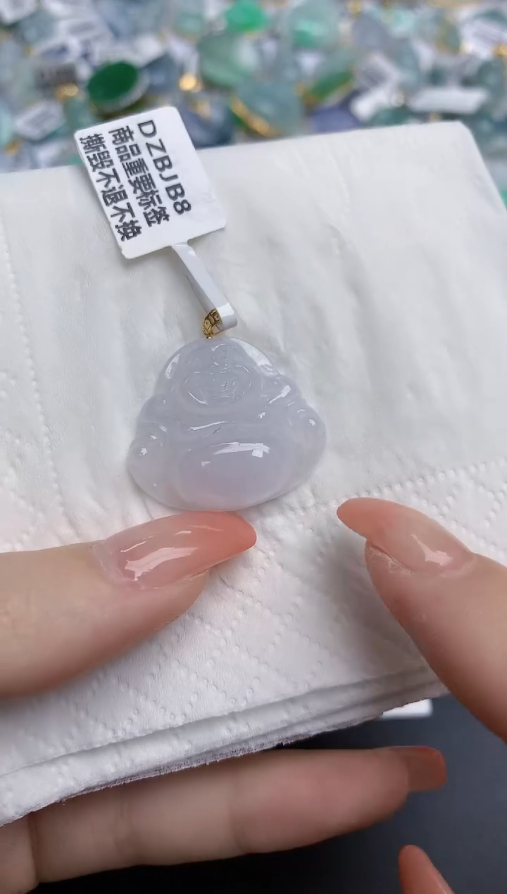 【闪购商品】翡翠颈饰18K金镶嵌天然缅甸翡翠A货