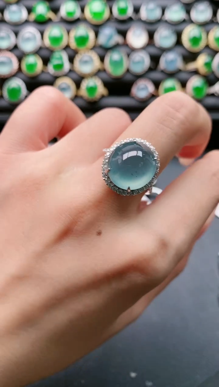 【闪购商品】翡翠戒指银S925镶嵌11111