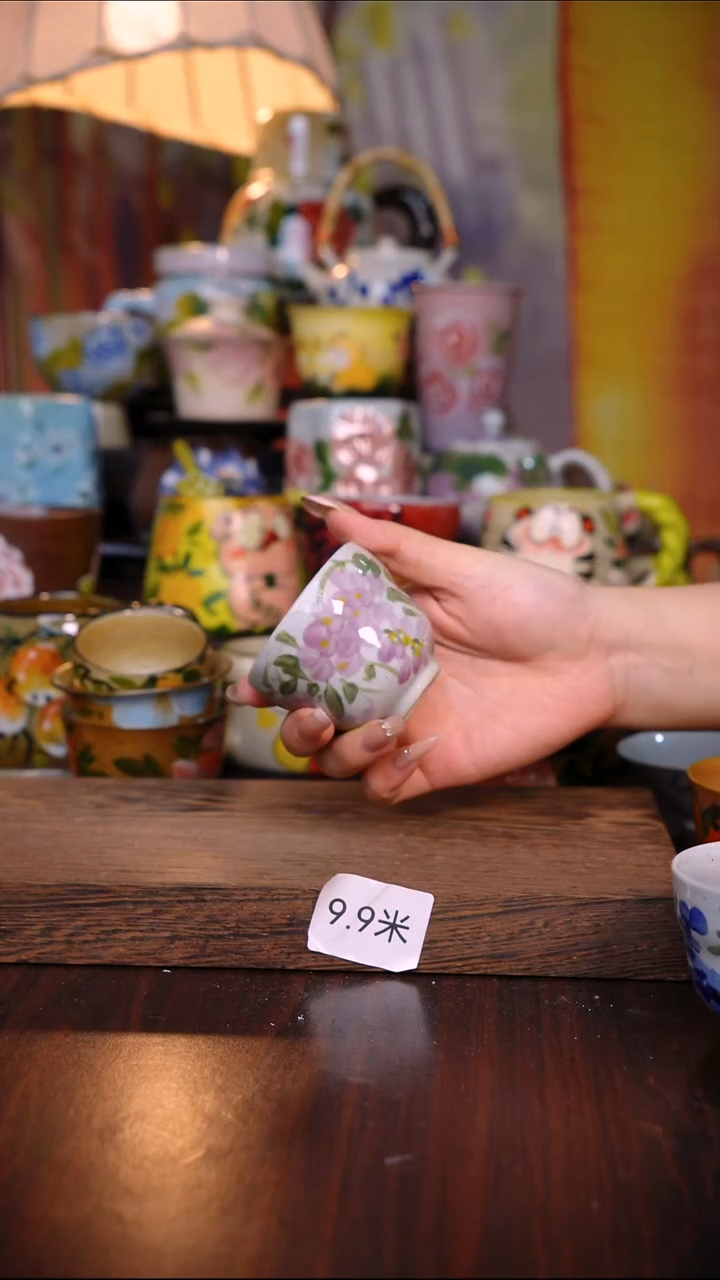 杯子陶泥垚手作 景德镇手工手绘陶瓷器物