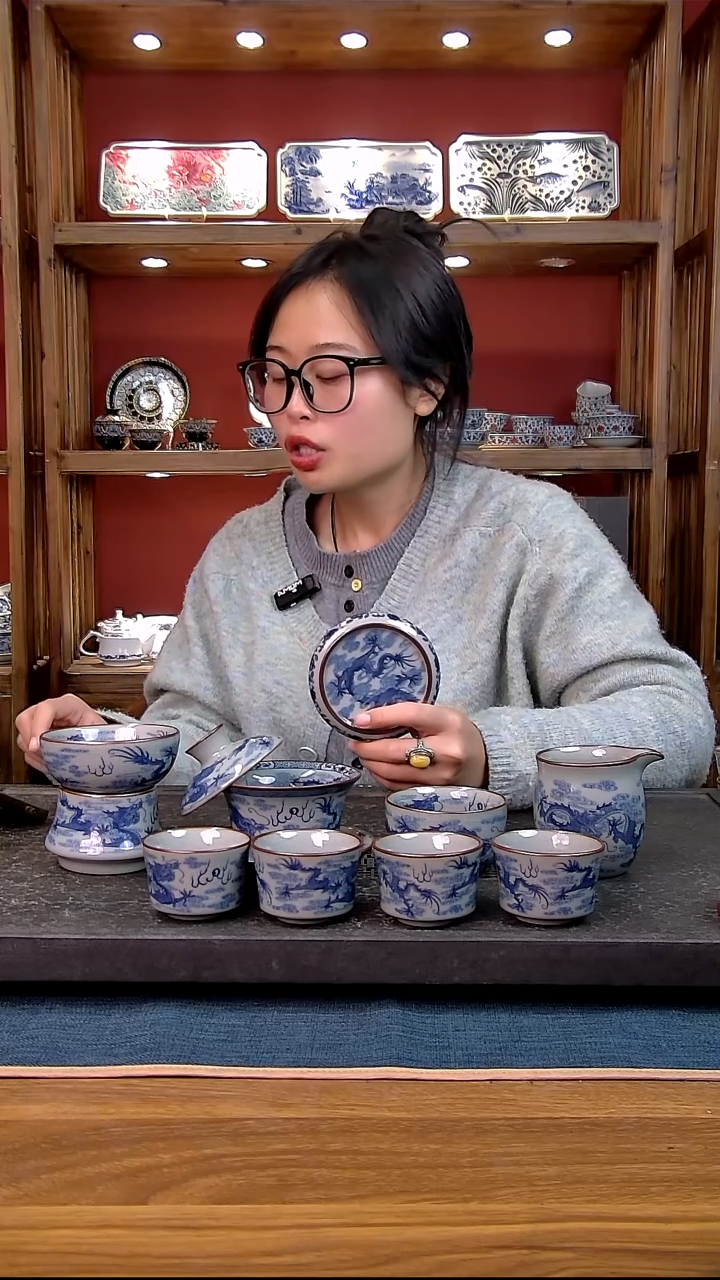 简装家用款9件套 老陶泥开片纹陶瓷茶具