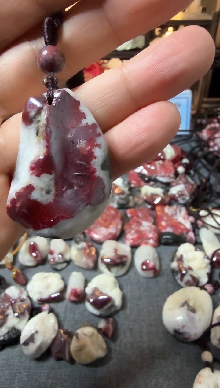 【闪购商品】天然辰砂大晶砂随行吊坠1