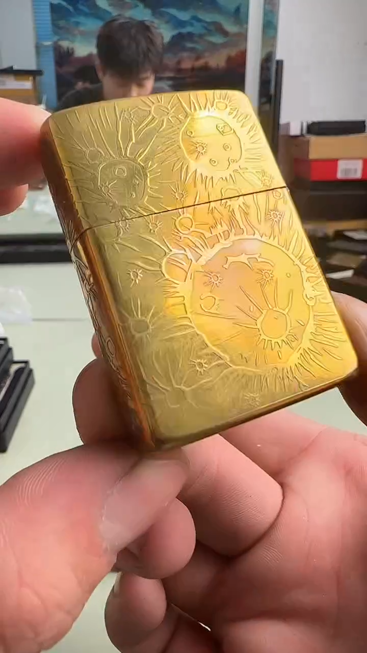 铜zippo打火机陨石坑1
