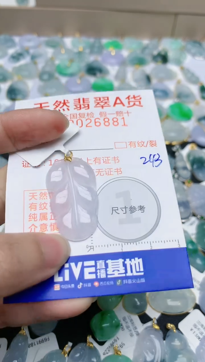 【闪购商品】翡翠颈饰18K金镶嵌天然翡翠A货    243