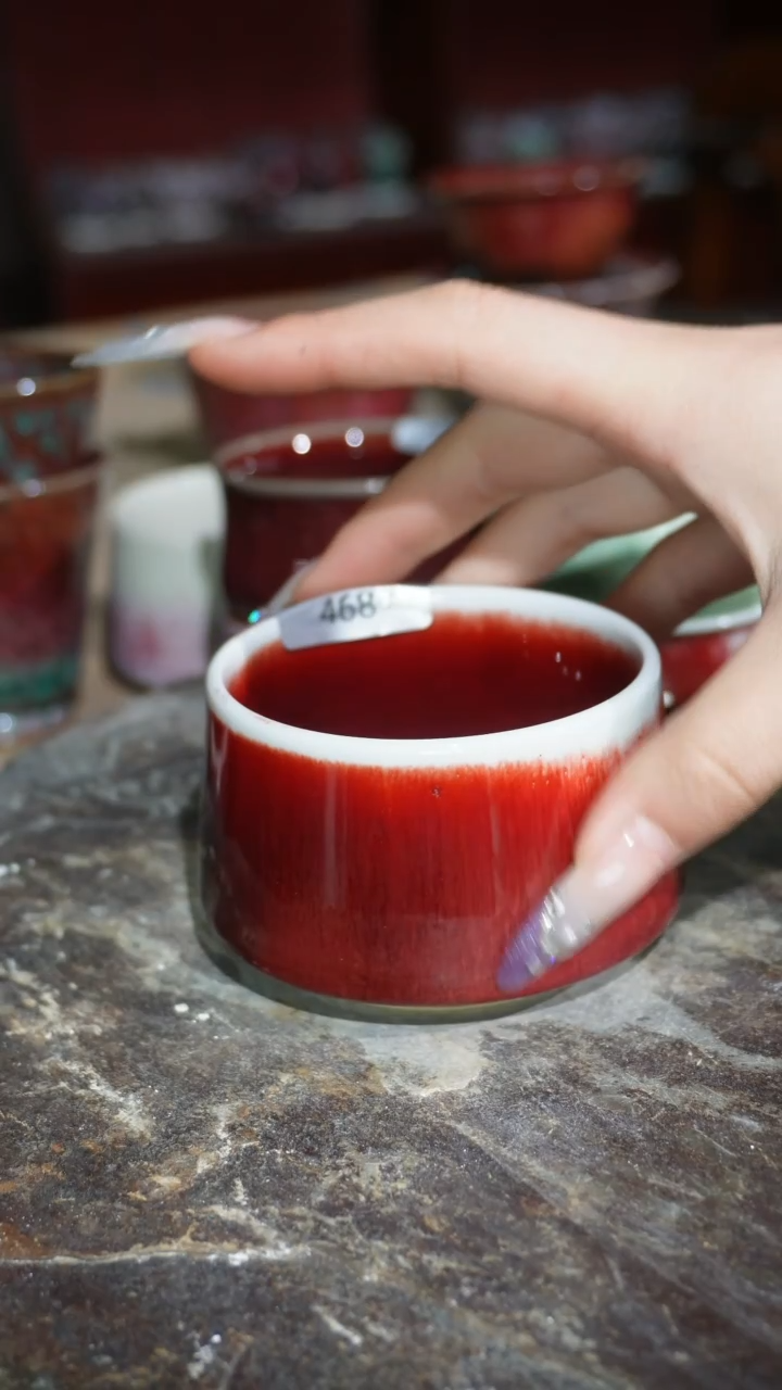 摆件陶精品窑变钧瓷茶器