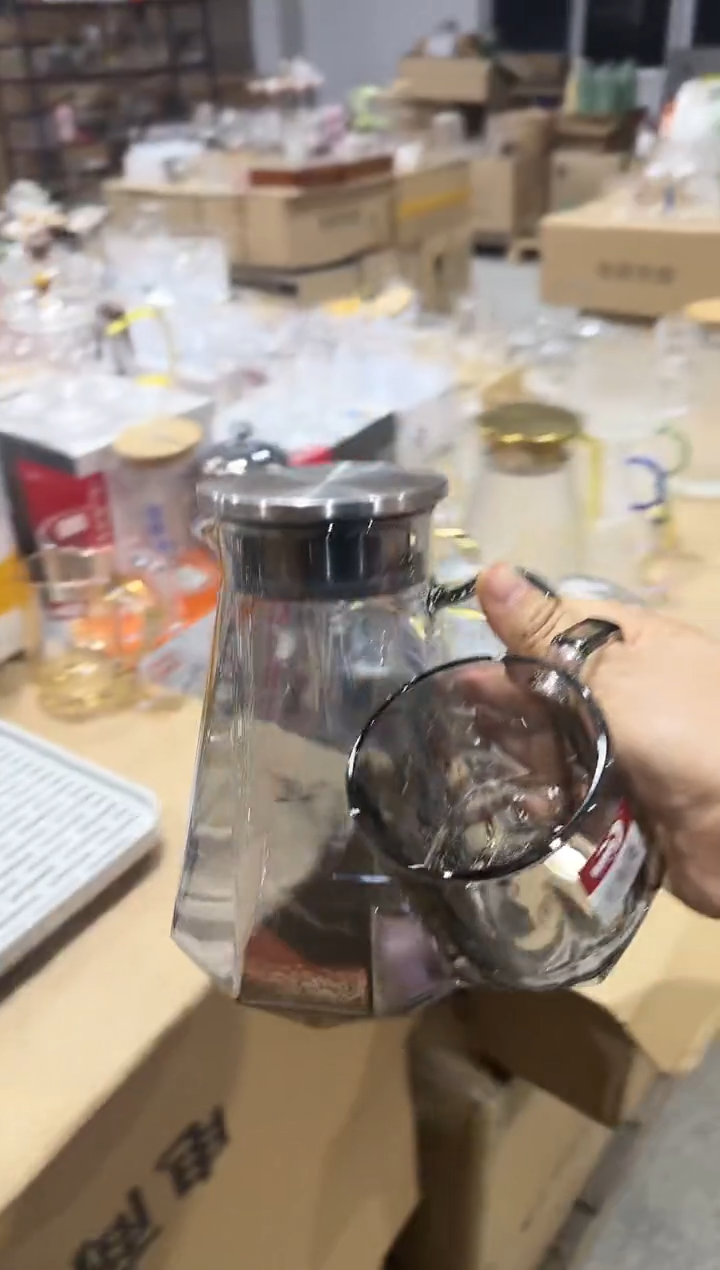 【闪购商品】玻璃无盖款青苹果直播价1壶12杯