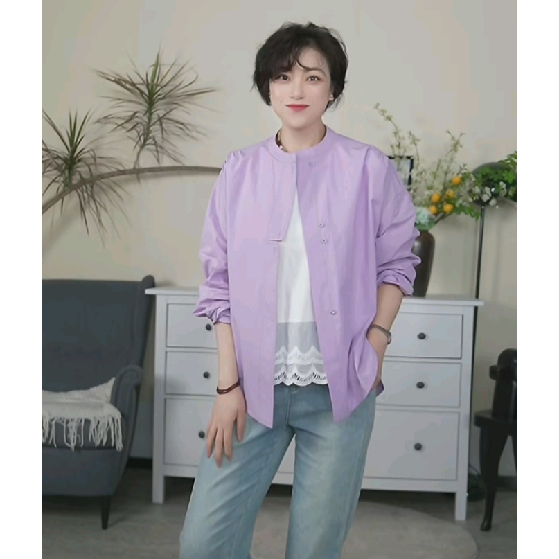 【U.M】 尤莱特气球衬衫穿搭清新不规则衬衫时尚