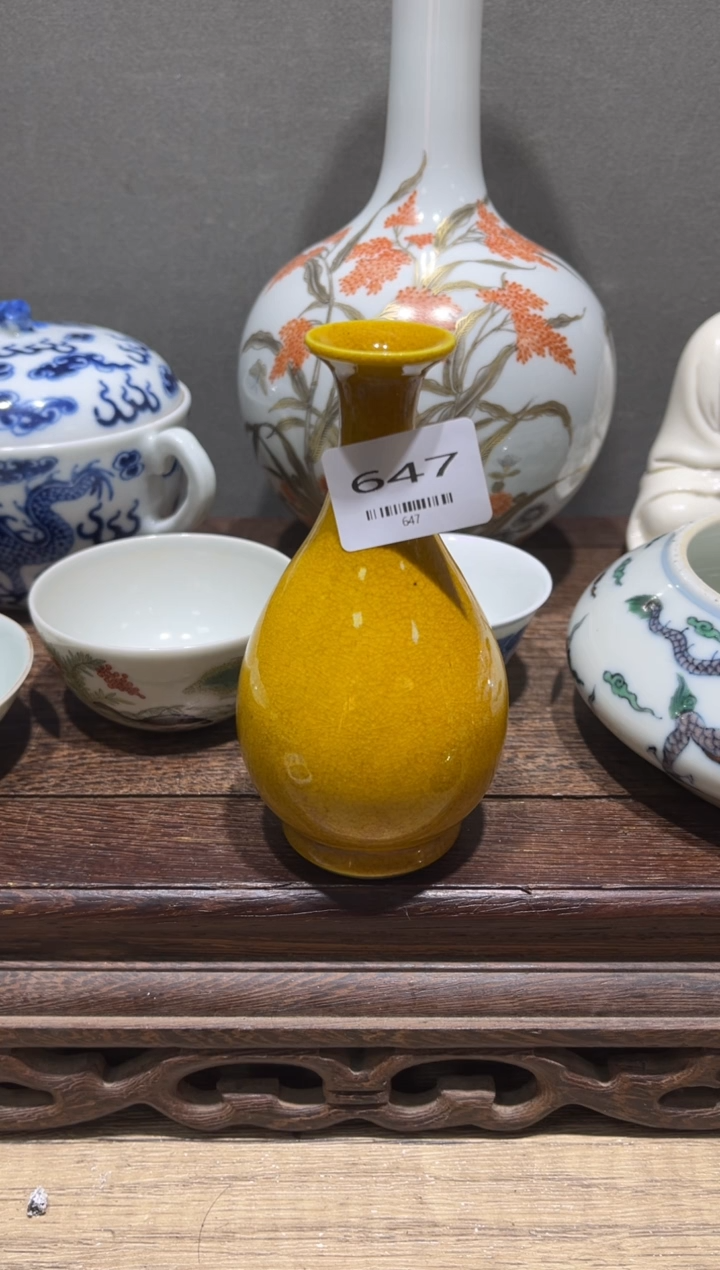 瓷片袁****子A647 瓷器小摆件小摆件