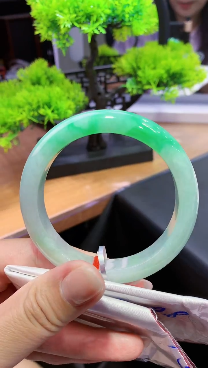 未镶嵌手镯翡翠-k45  天然缅甸A货翡翠58.1正圈