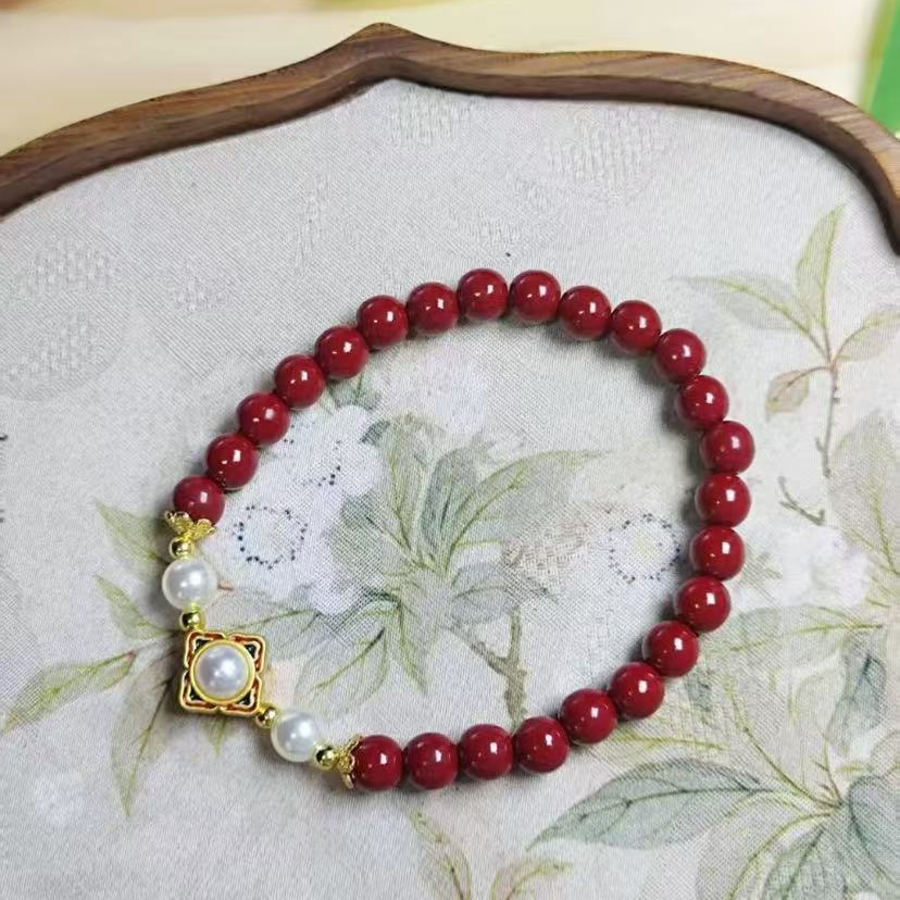 含辰砂工艺品朱砂单圈手串 MTS 20