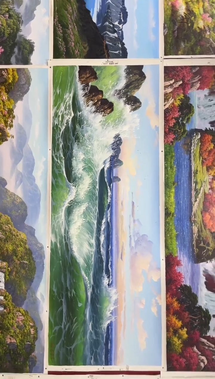 油画【122号】约2.2米丨朝鲜原创纯手绘孤品油画丨顺丰包邮