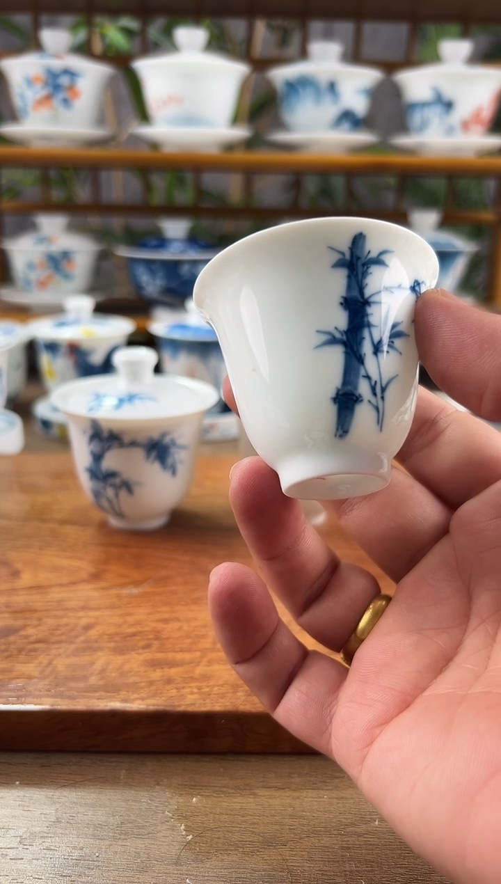 【闪购商品】微瑕纯手绘竹子60CC主人杯