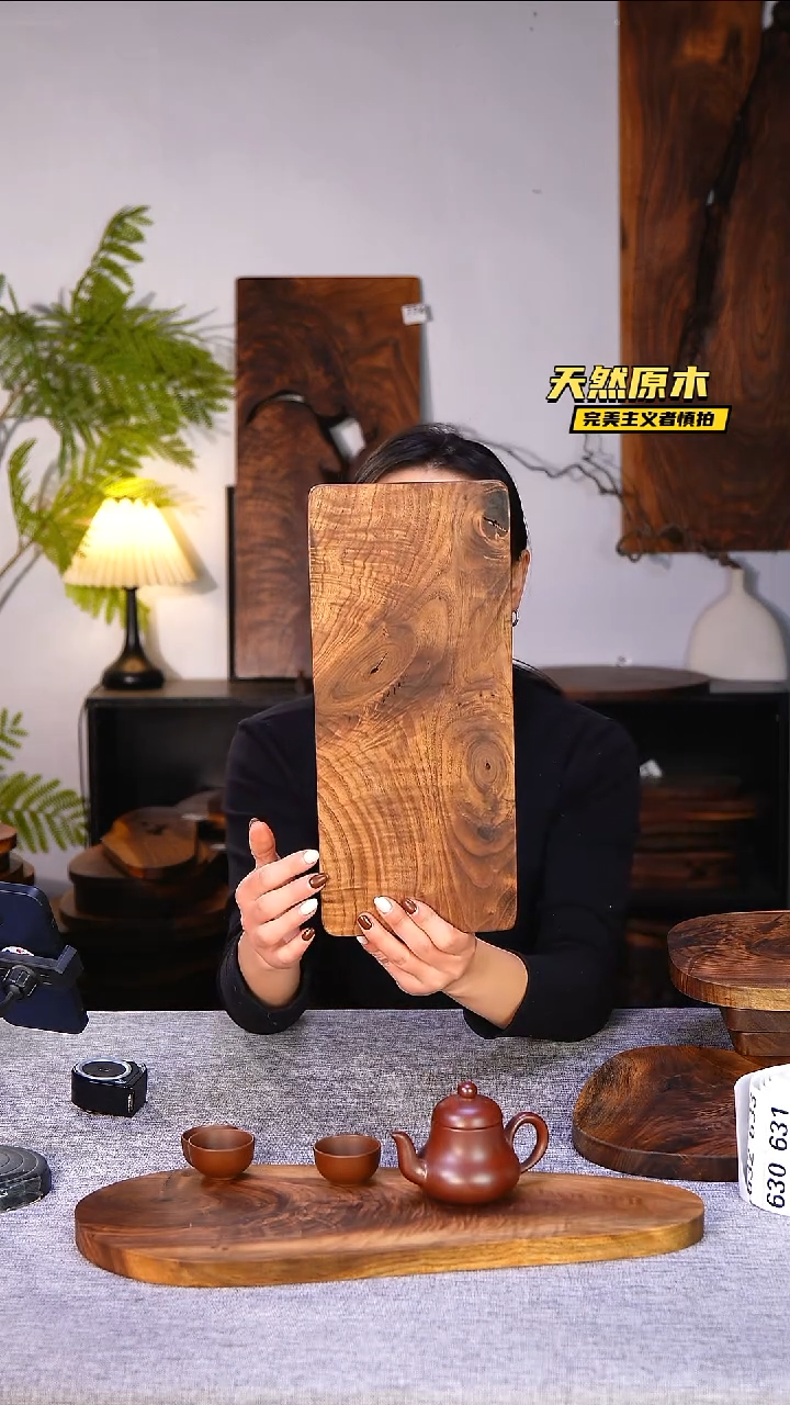 木北美黑胡桃原木.干裂疤结不属于商品质量问题完美主义者慎拍