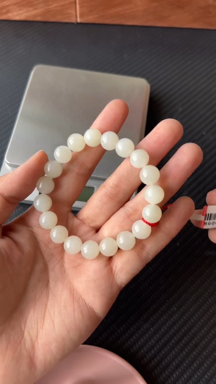 【闪购商品】和田玉手串未镶嵌且末金山微色差 卡10