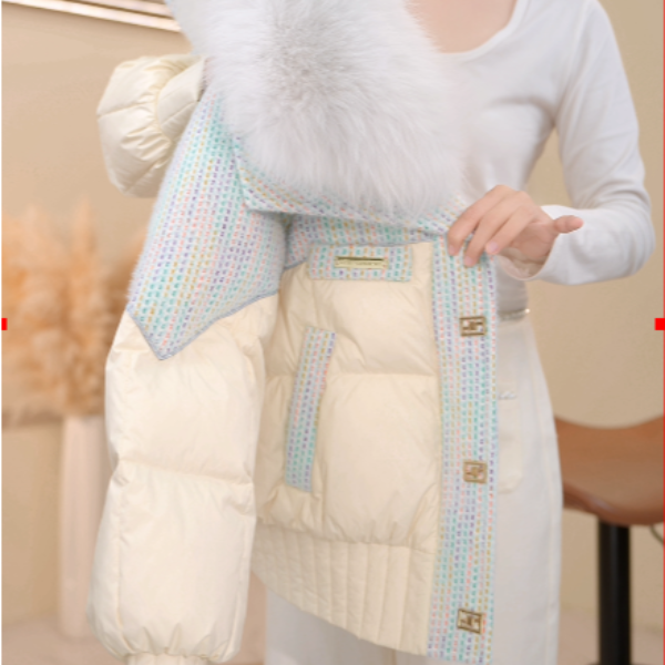 Xa-高端大毛领小香风奢品羽绒服冬季加厚女
