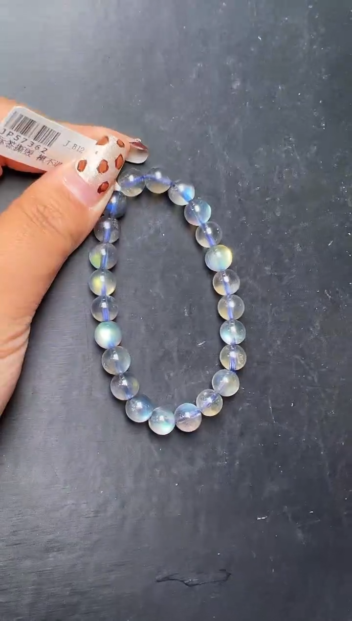 未镶嵌手串长石灰月光手串8mm+ JP57362 