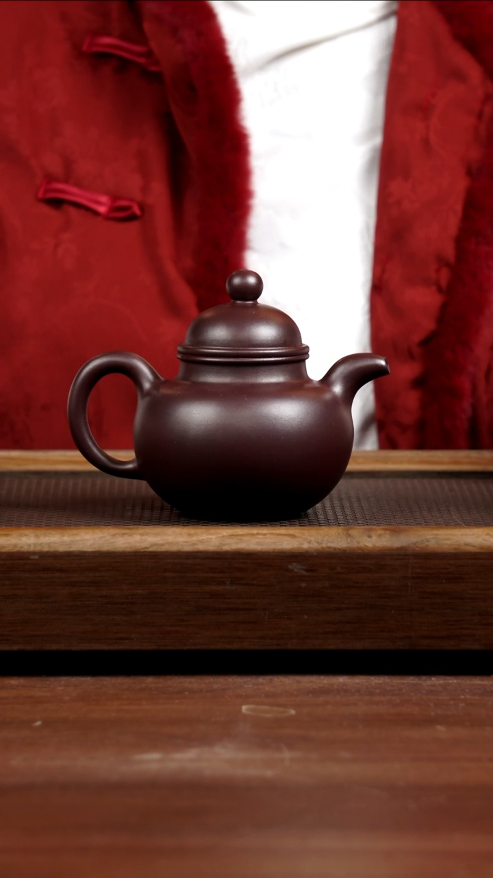 【闪购商品】紫砂茶壶金龙血掇球275CC