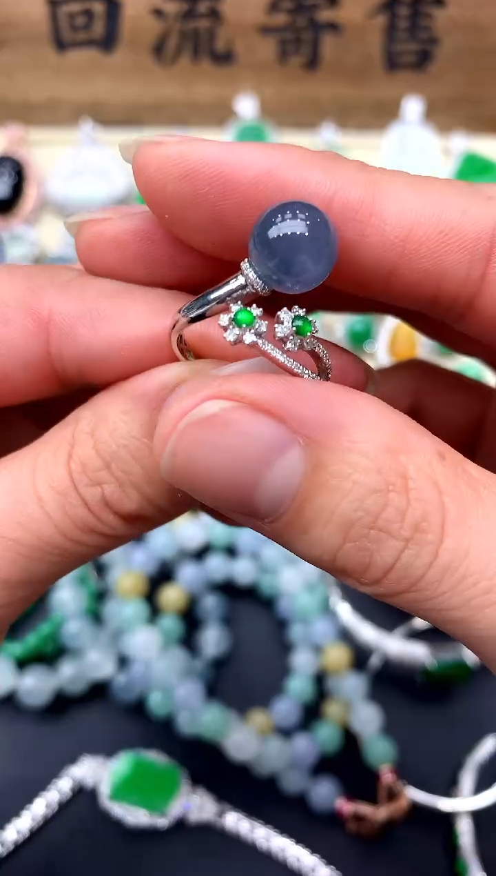 【闪购商品】翡翠戒指18K金镶嵌300-中国好珍宝