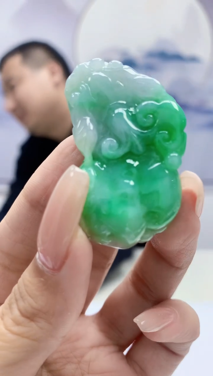 定制翡翠未镶嵌4898kk-毛货挂件99