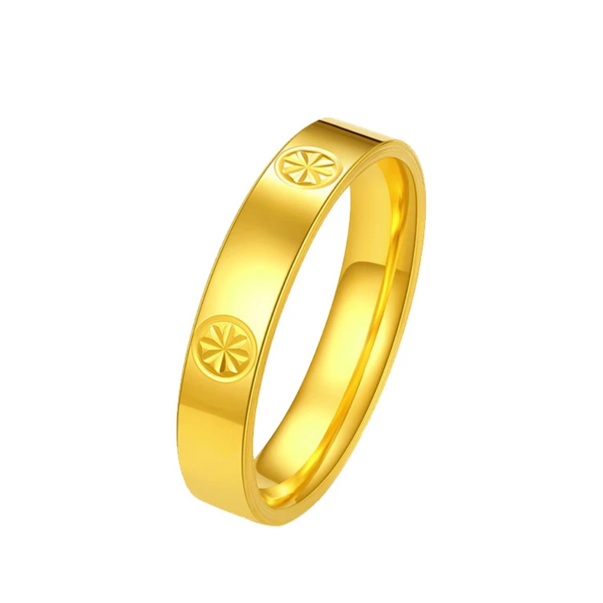 【黄金补贴】足金999金戒指钻纹时尚黄金指环情侣男女同款足金999