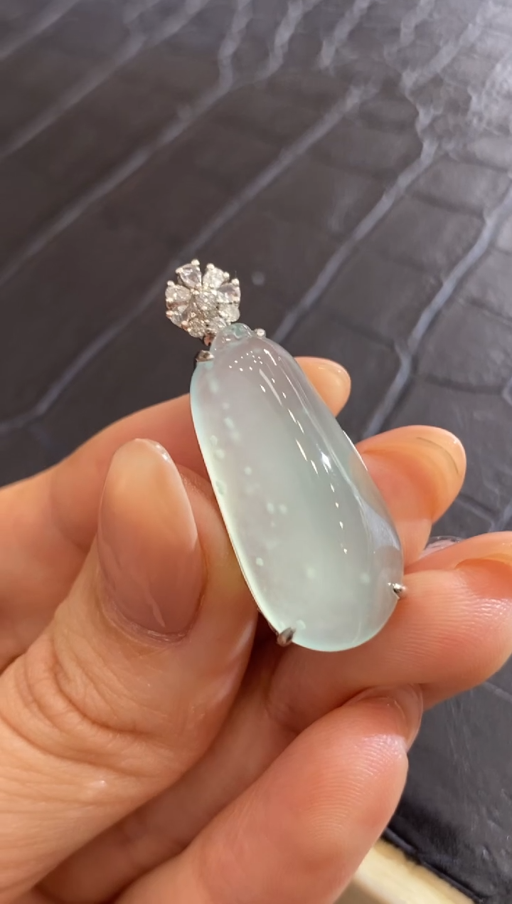 【闪购商品】翡翠颈饰18K金镶嵌收到货48小时鉴赏期（超时不退不换）