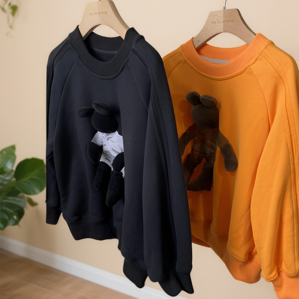 【菲菲专享】儿童可爱立体小熊卫衣 圆领6332