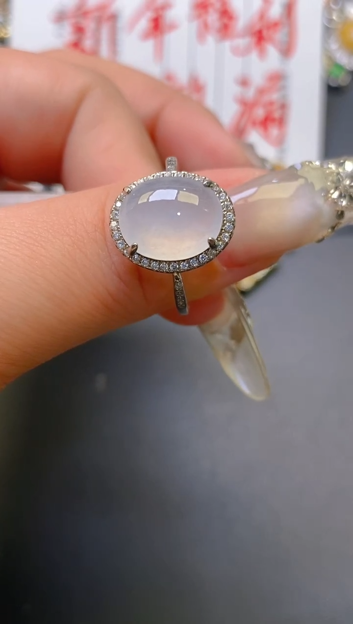 【闪购商品】翡翠耳饰银S925镶嵌天然A货翡翠1