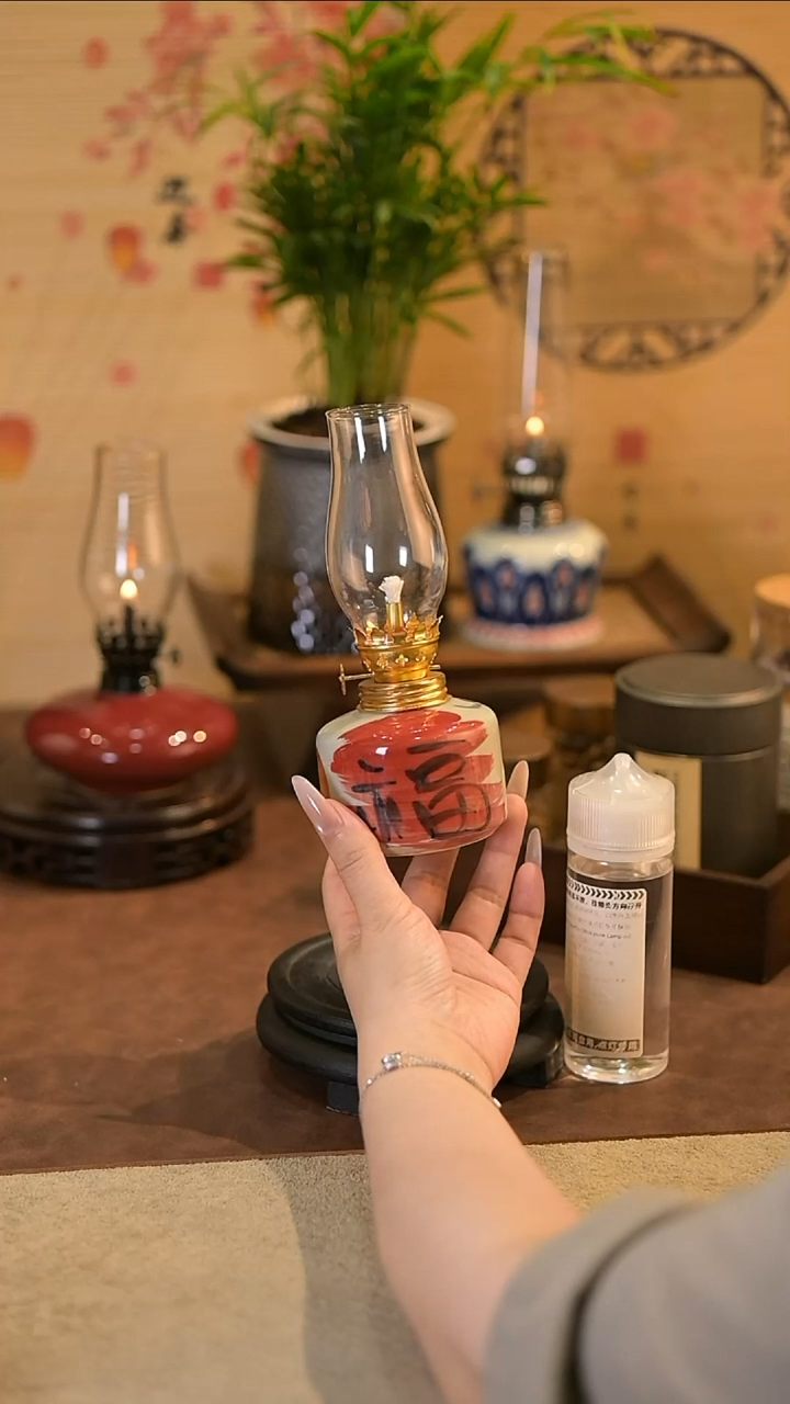 景德镇陶瓷油灯摆件