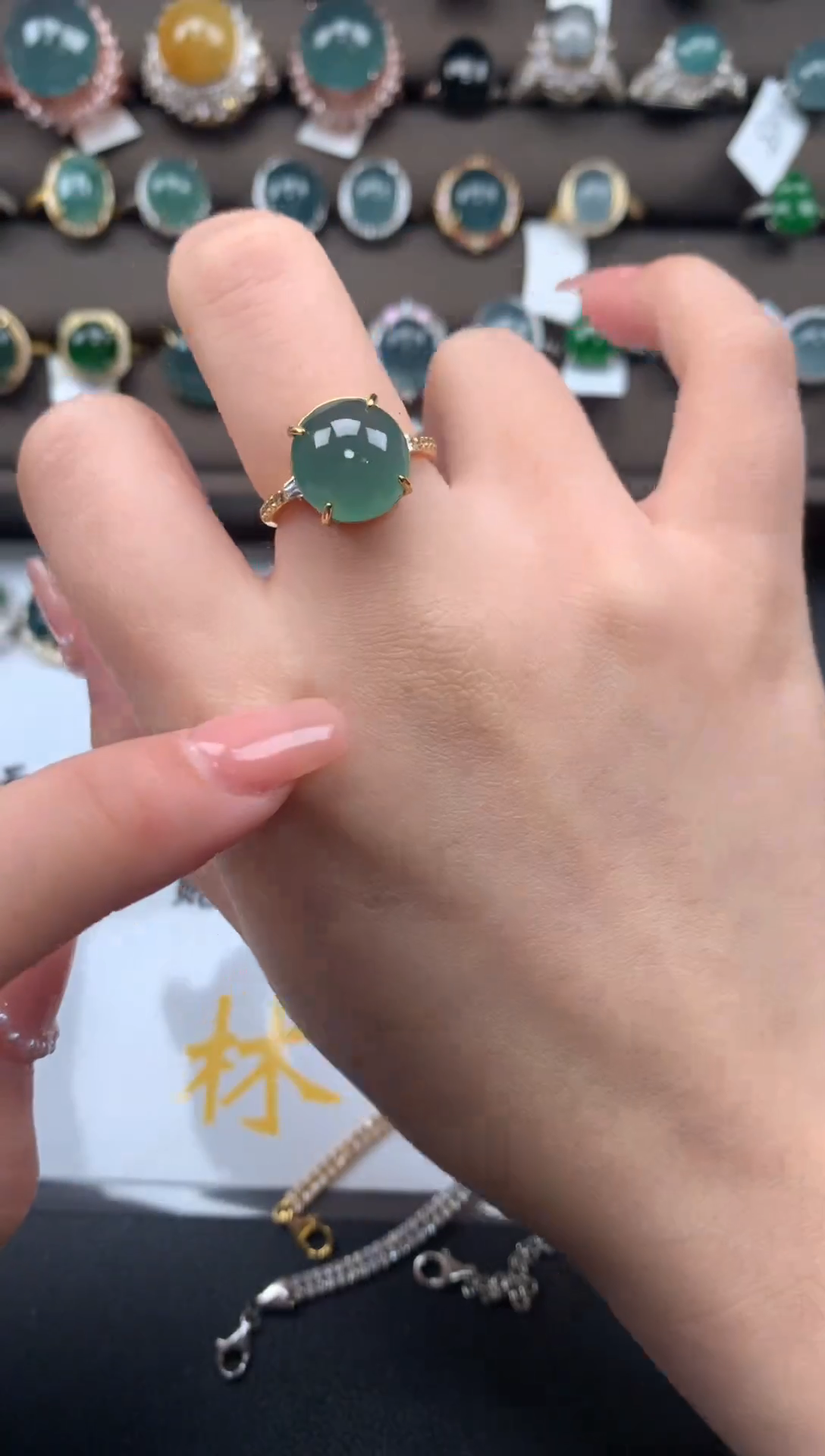 【闪购商品】翡翠戒指银S925镶嵌512421