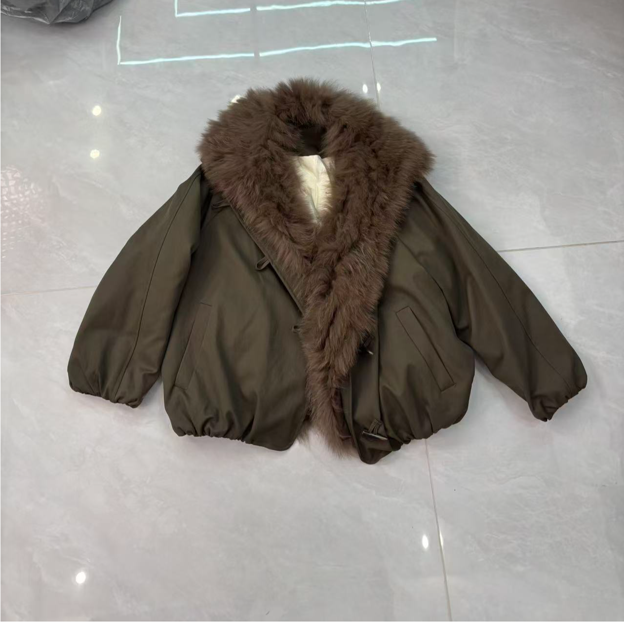5515【DG】可拆卸毛领派克羽绒服