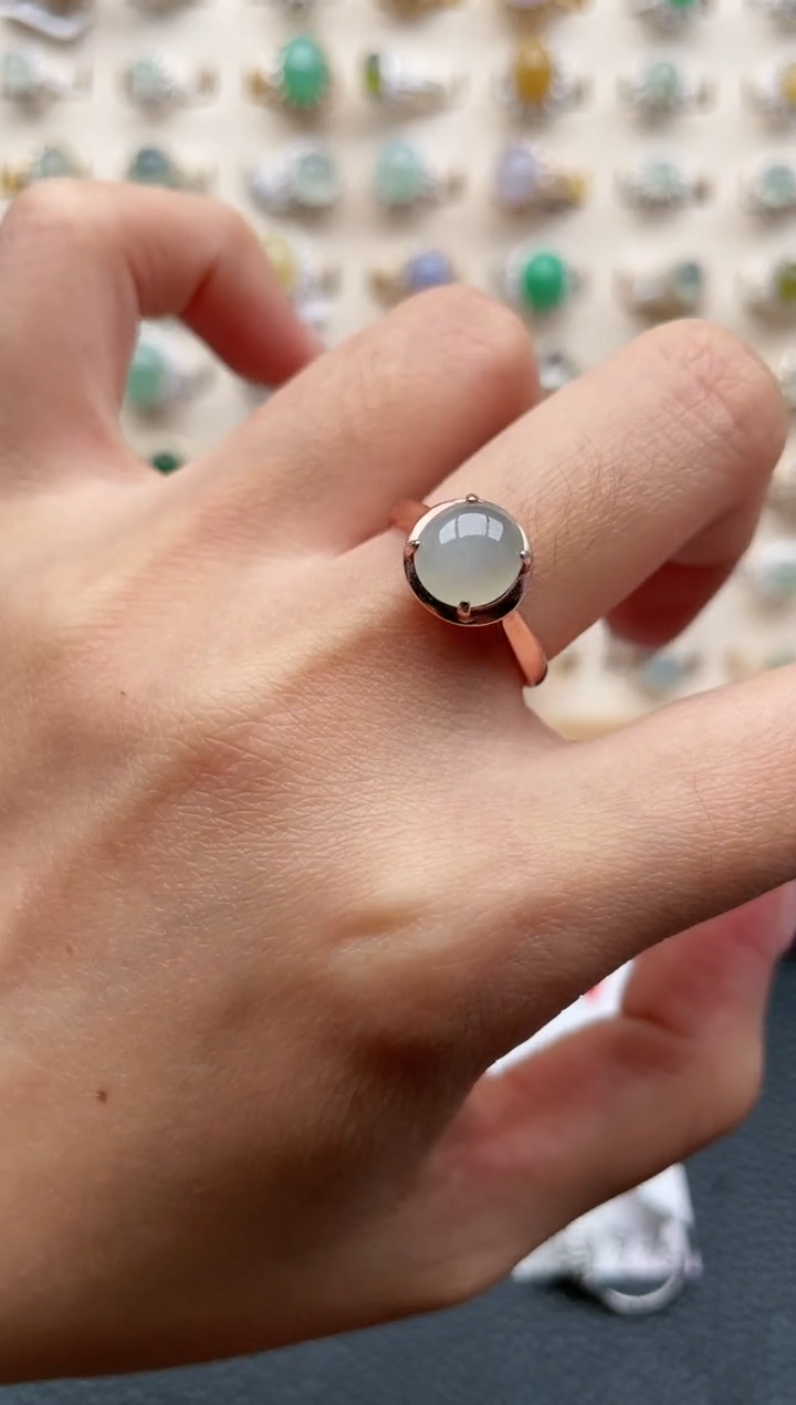 【闪购商品】翡翠戒指银S925镶嵌1111