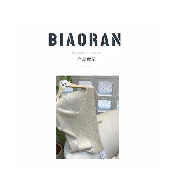 BIAORAN/标冉2025春季新款休闲百搭减龄针织上衣0580