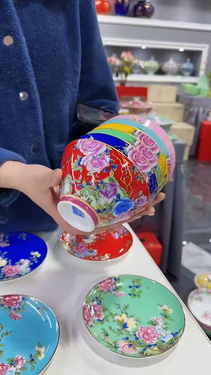 【闪购商品】瓷片 5英寸斗笠碗6个景德镇陶瓷