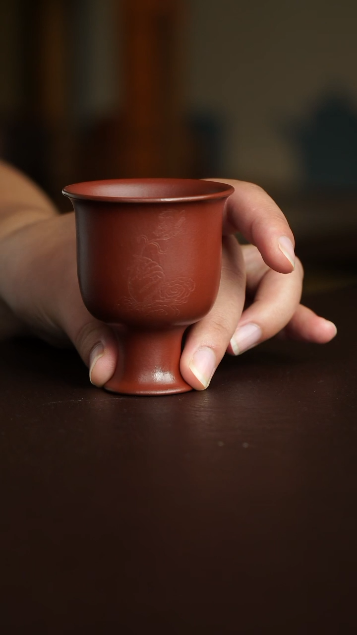 茶杯紫砂23号宜兴紫砂原矿作品