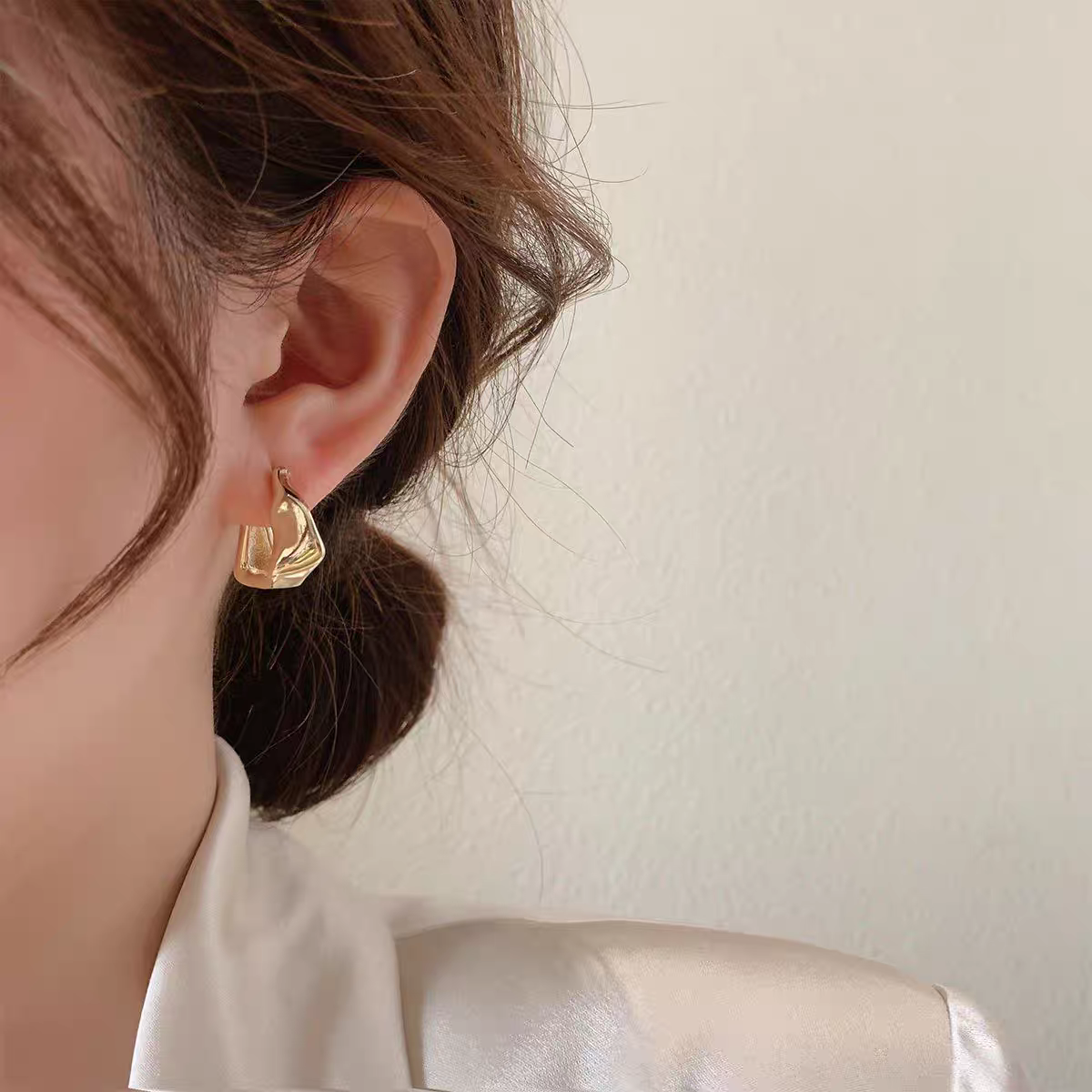 铜合金耳饰 美【落日余晖】耳钉208