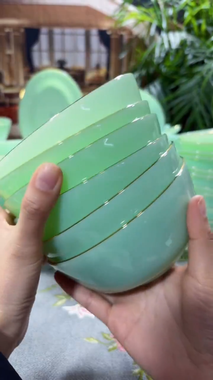 【闪购商品】...5.5英寸玉瓷碗6个口径13.8厘米  