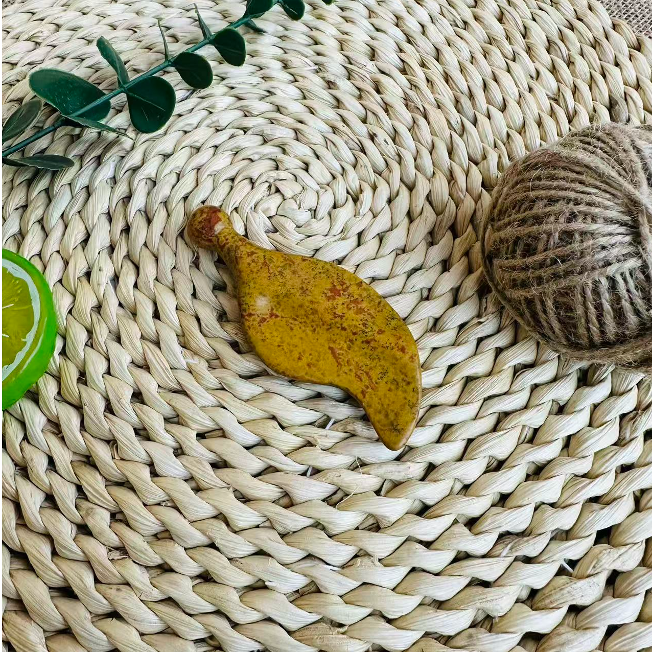 砭石刮痧叶子点穴按摩刮痧肩颈背通用多功能