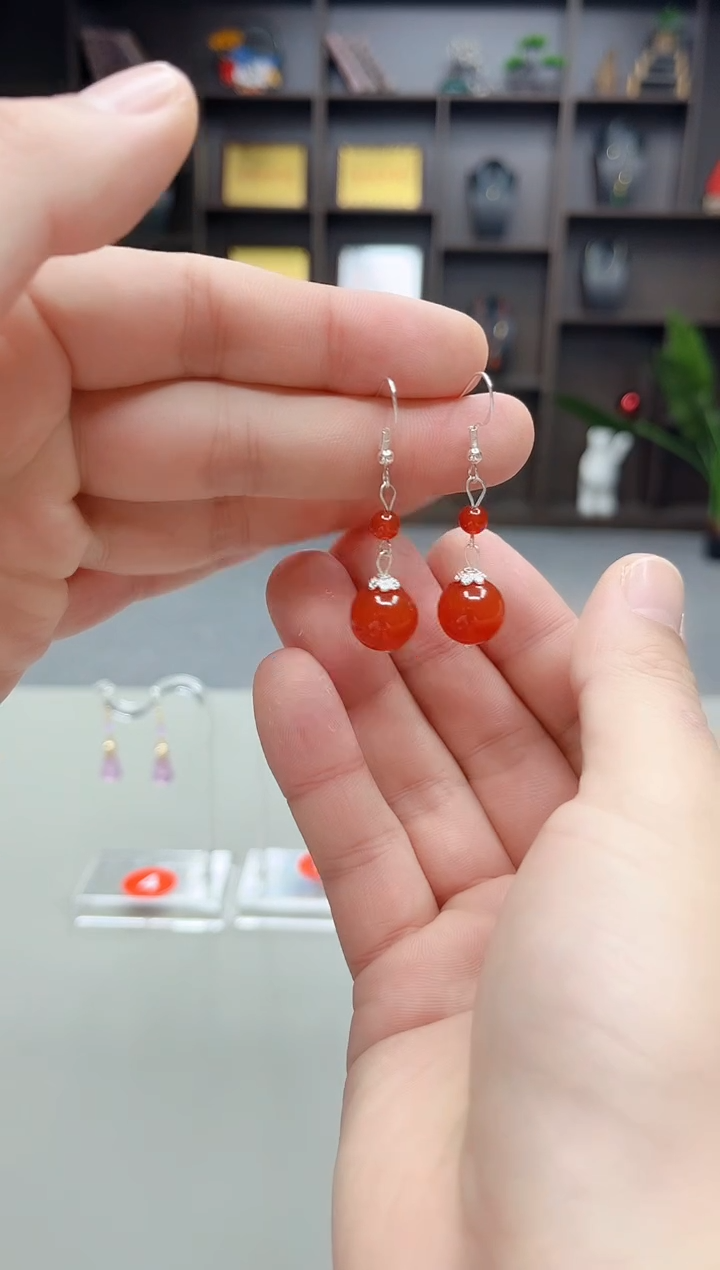 未镶嵌耳饰玛瑙/玉髓409000