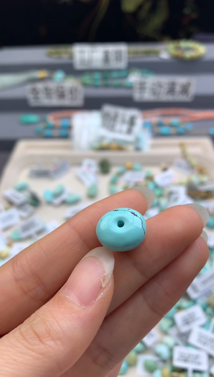 未镶嵌绿松石单珠茜.F98