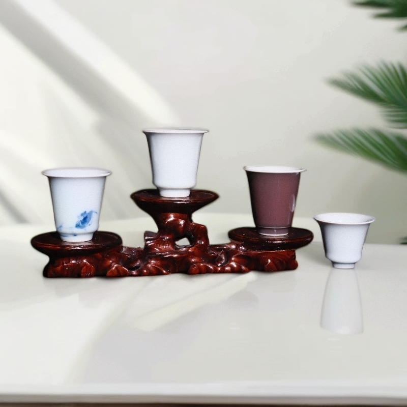 【器度甄选】天予窑 玉青 紫韵 马蹄直升杯
