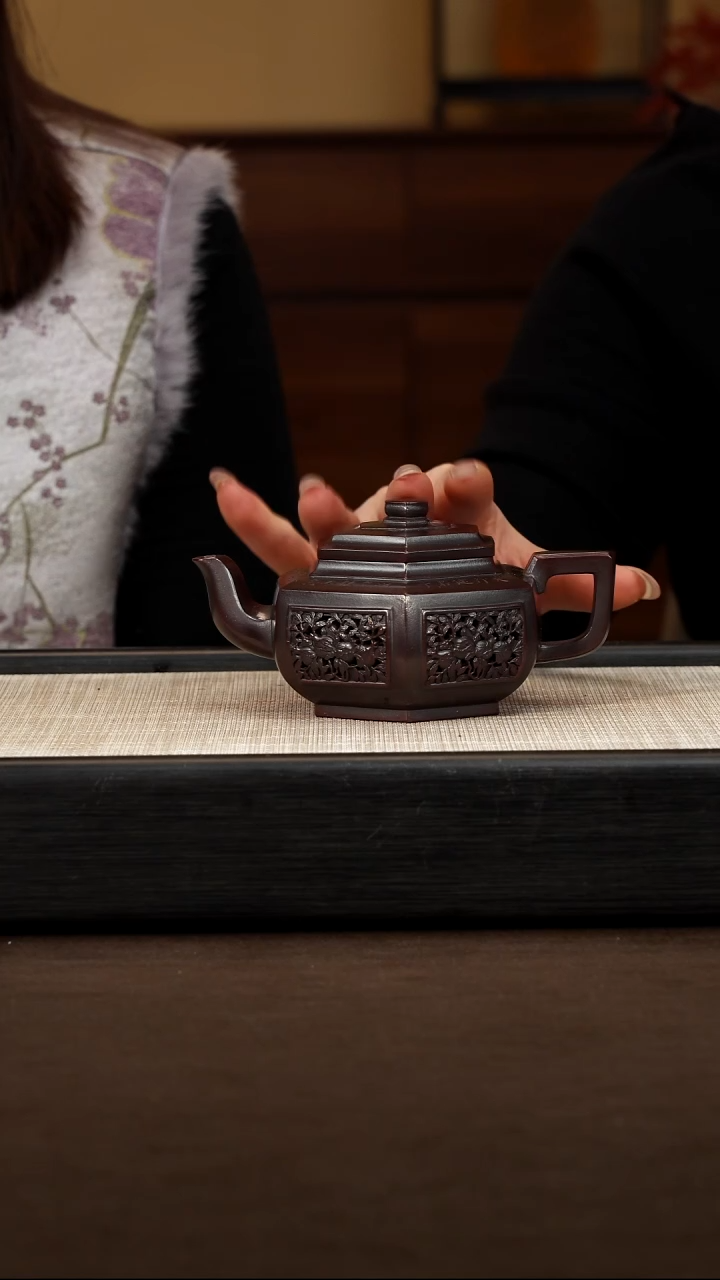 茶壶紫砂【P021】六方雪华  190c   DXY