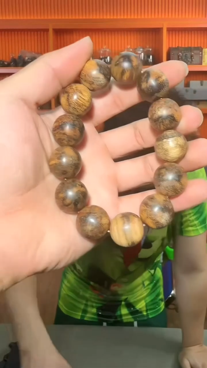沉香手串288号长串虎斑37g0.9多样性发一