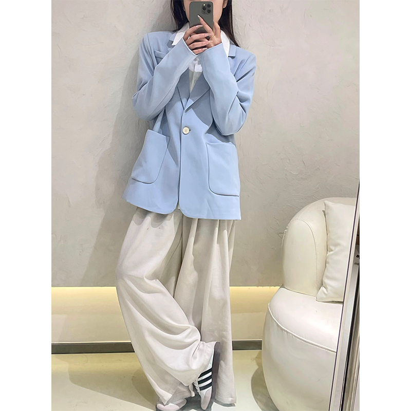 OLDTIMES/叙旧 春款上新韩版宽松休闲时尚百搭西装外套202456