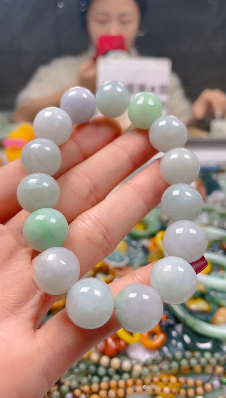 【闪购商品】翡翠颈饰未镶嵌13-14MM/K/翡翠A货一图一物