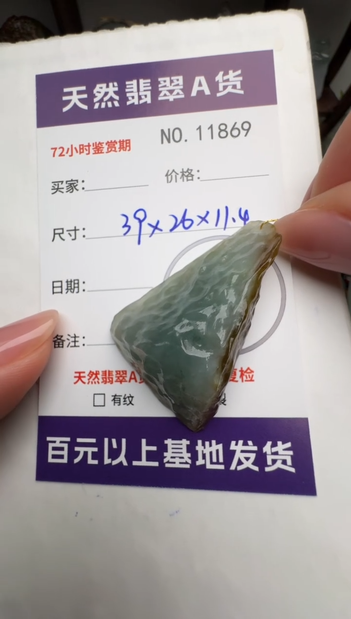 【闪购商品】翡翠颈饰未镶嵌原石11869