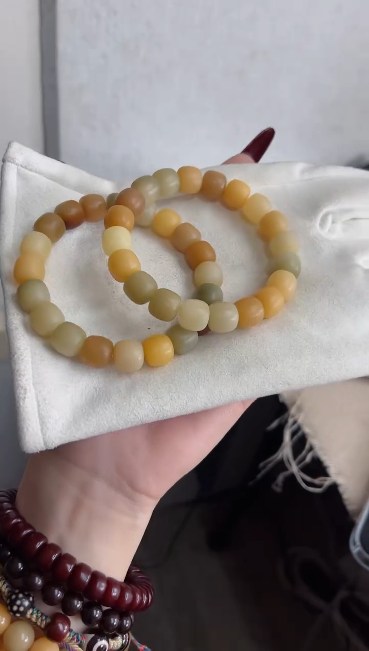 【闪购商品】菩提根/象牙果手串v74干磨桶珠10*11mm