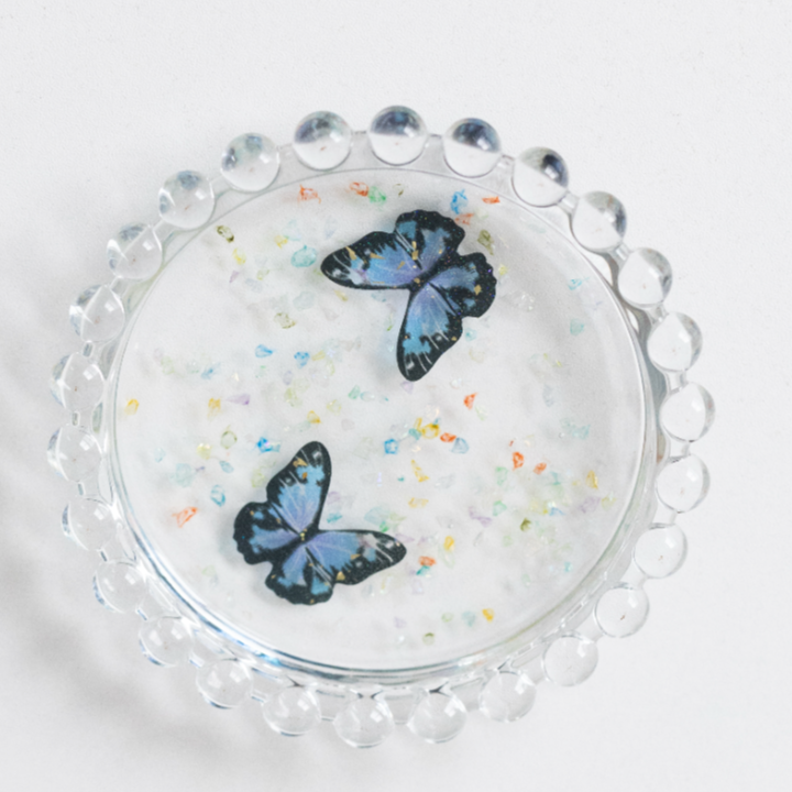 蓝蝴蝶杯垫 PJ306