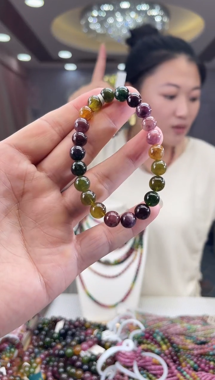 /未镶嵌碧玺8mm+碧玺单圈多样性发货