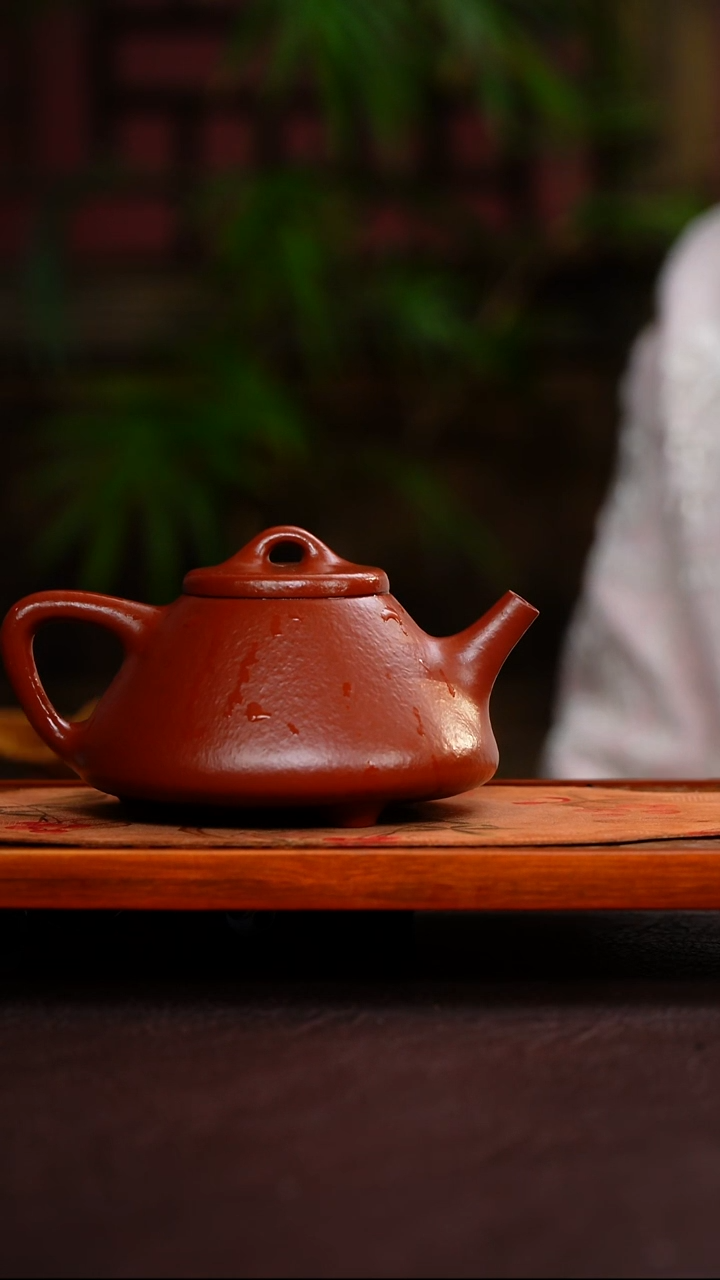 茶壶紫砂子冶石瓢 朱泥