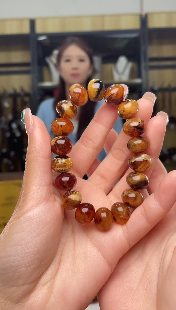 【闪购商品】琥珀裸石未镶嵌13+蜜蜡手串