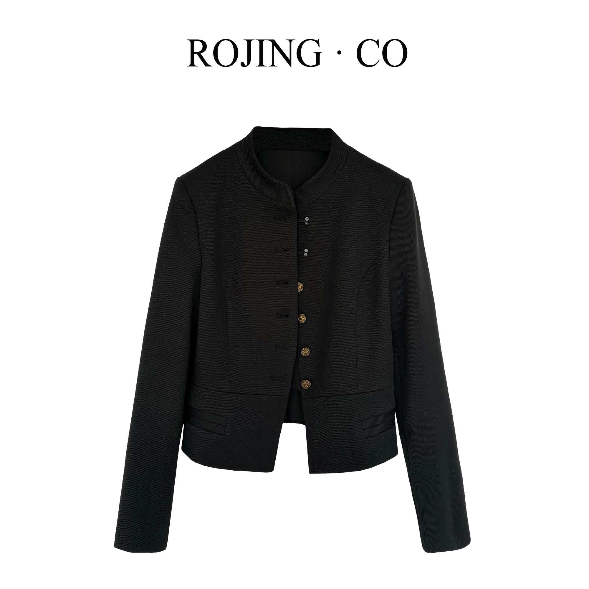 ROJING.CO若璟短款外套秋冬2025休闲时尚单排扣开衫气质长袖上衣